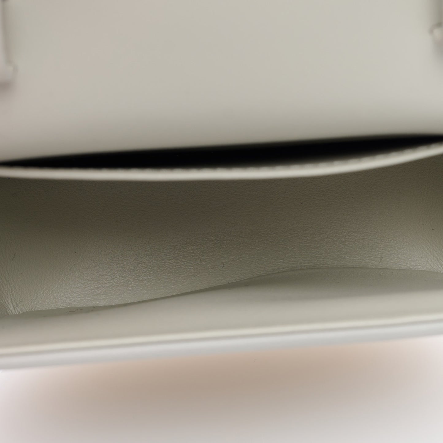 Shiny Calfskin Mini Triomphe Chalk