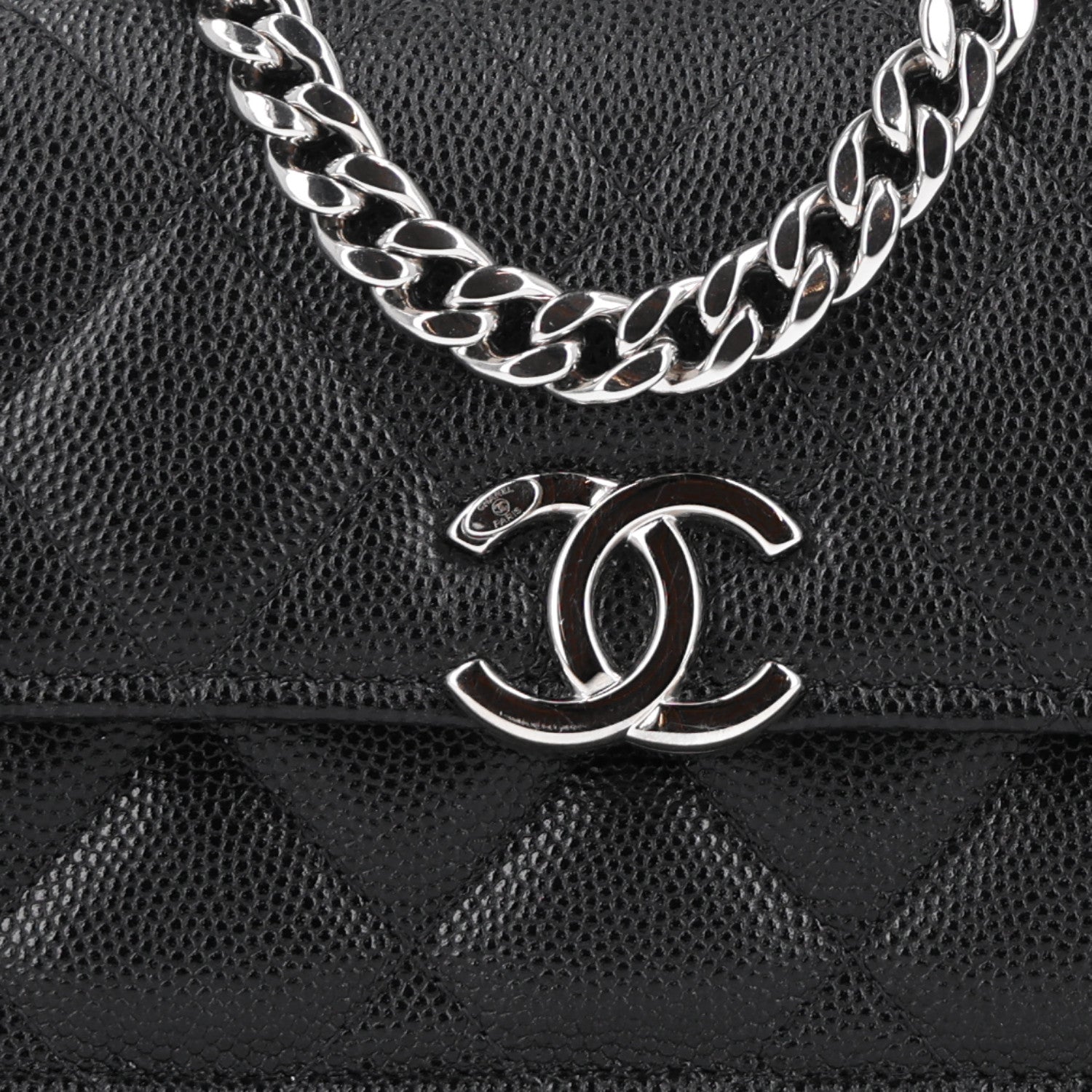 Chanel Caviar Quilted Pick Me Up Clutch With Chain Black 9 of 11