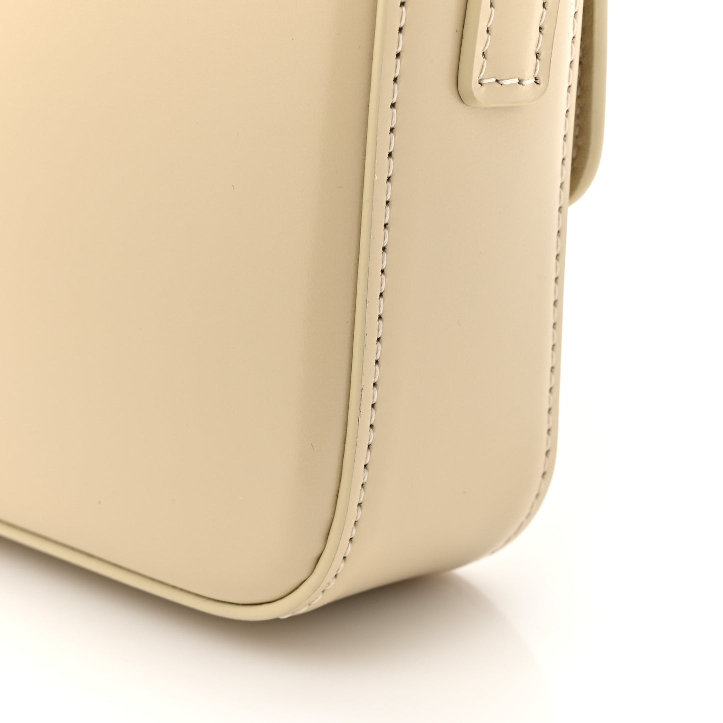 Natural Calfskin Triomphe Shoulder Bag Ivory