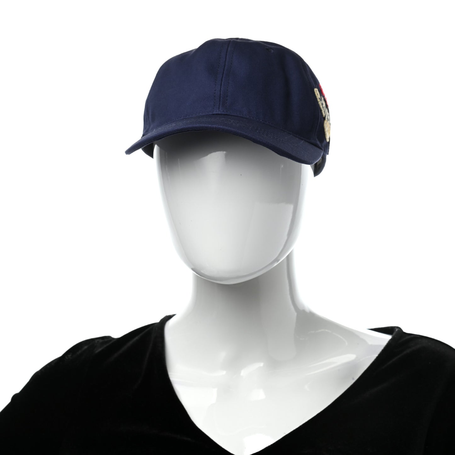 Cotton Moth Embroidered Baseball Hat 57 Navy