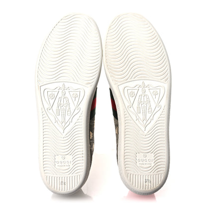 Gucci GG Supreme Monogram Bees Ayers Web Womens Ace Sneakers 37.5 Beige Oro Green Red 7 of 11