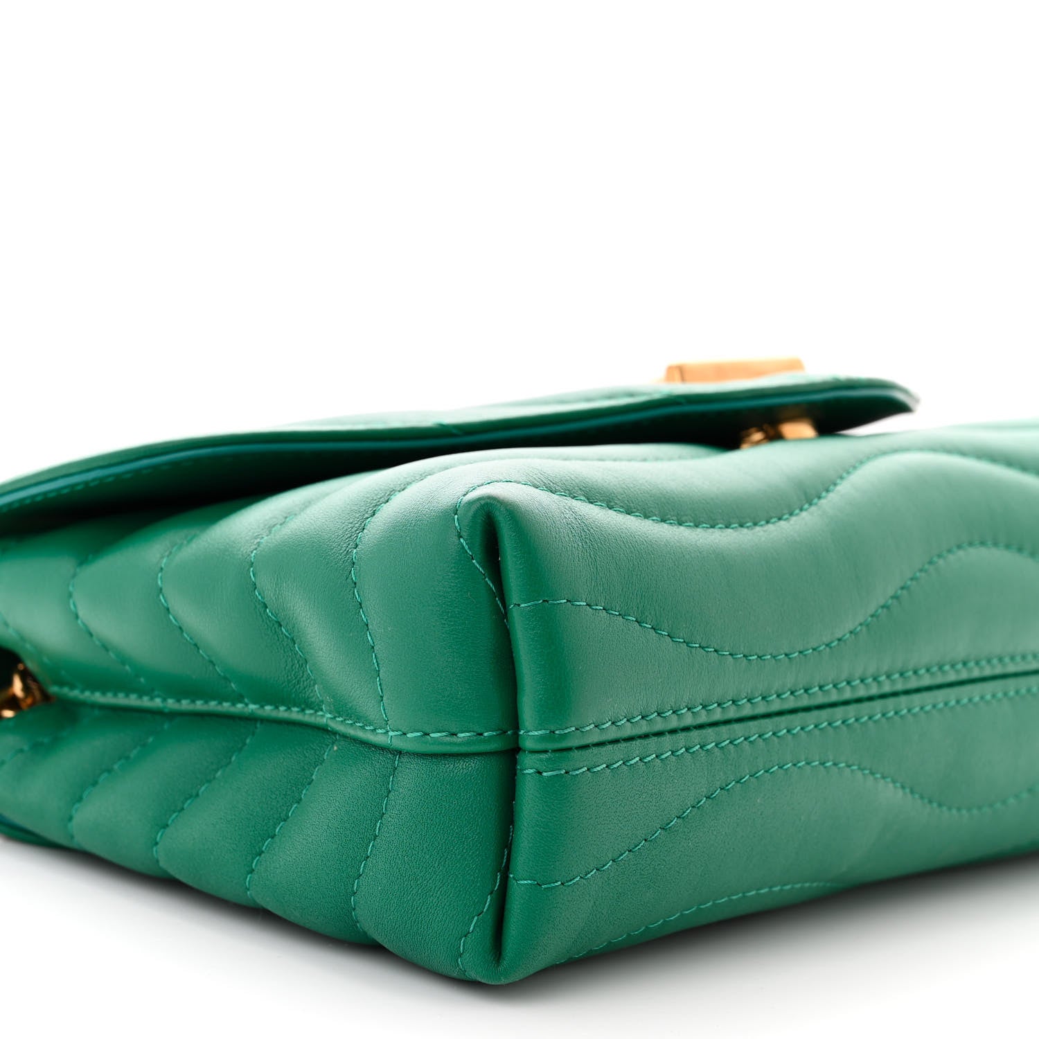 Louis Vuitton Calfskin New Wave Chain Bag MM NM Emerald 8 of 9