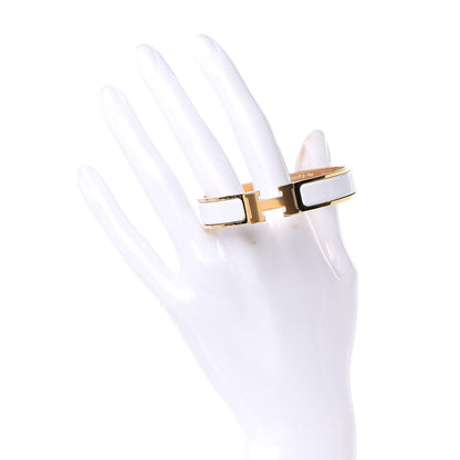 Hermes Enamel Narrow Clic Clac H Bracelet PM White 2 of 6