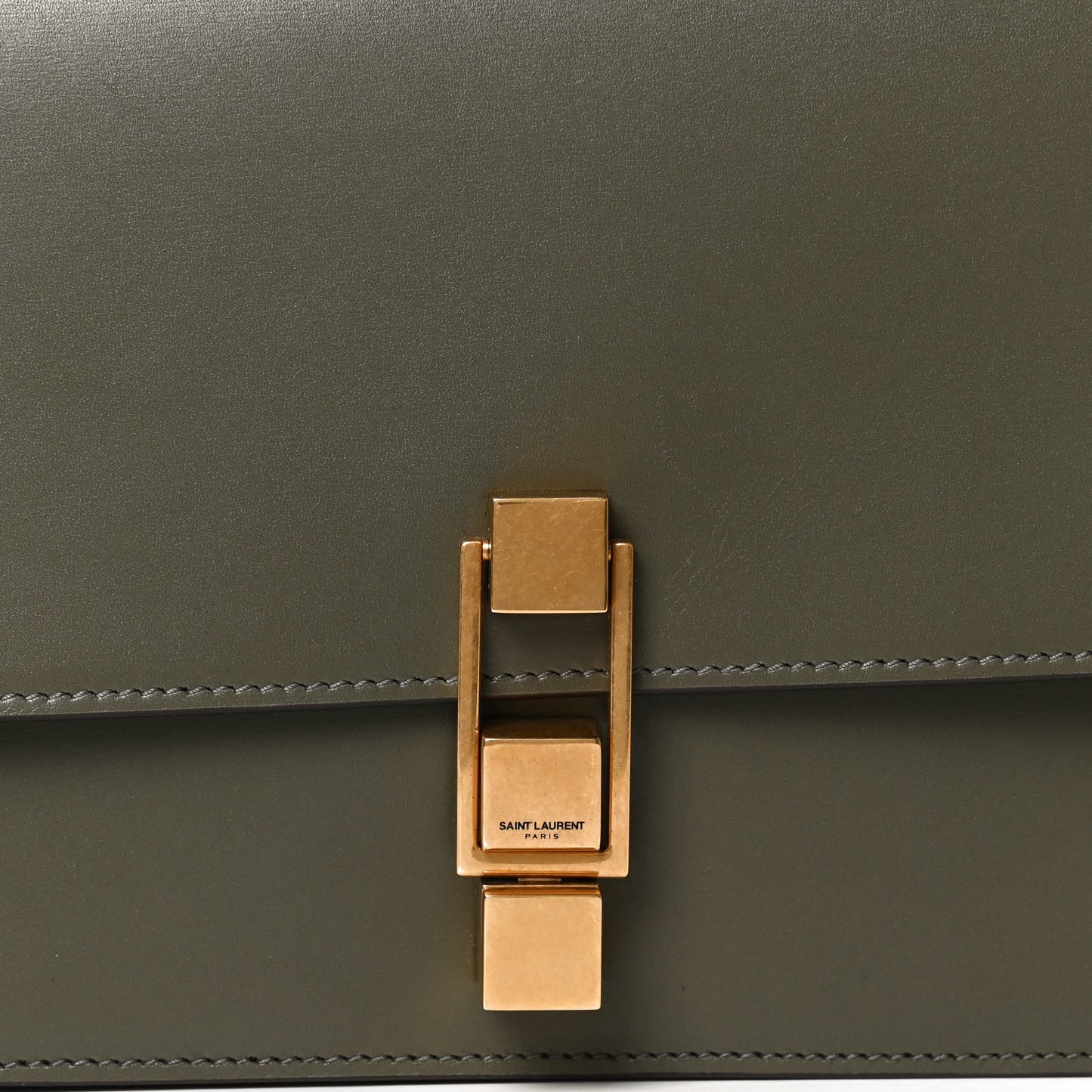 Smooth Calfskin Carre Satchel Green