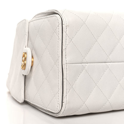 Chanel Caviar Quilted Small Chanel 25 Handbag White 9 of 10