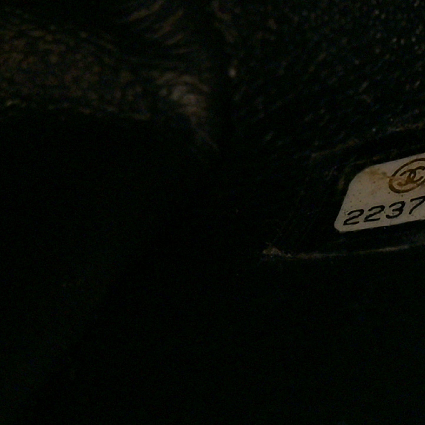 Caviar Quilted CC Accordion Shopping Bag Black