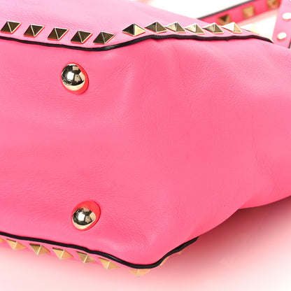 Valentino Garavani Vitello Small Rockstud Tote Fuxia Fluo 8 of 8