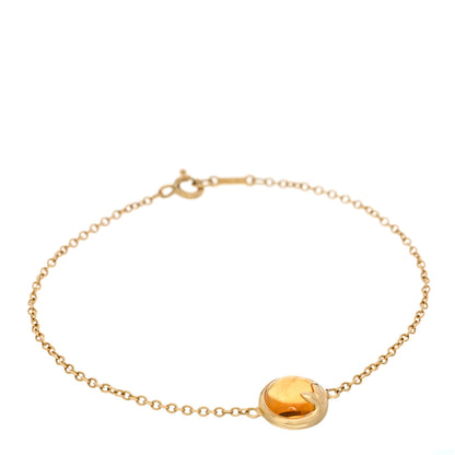 Tiffany 18K Yellow Gold Citrine Paloma Picasso Olive Leaf Bracelet 1 of 3