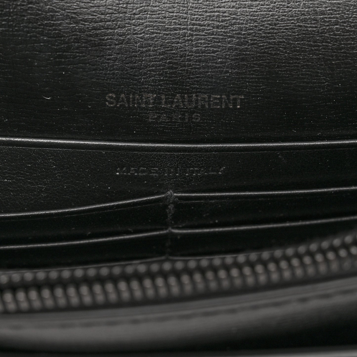Calfskin Monogram Sunset Chain Wallet Black