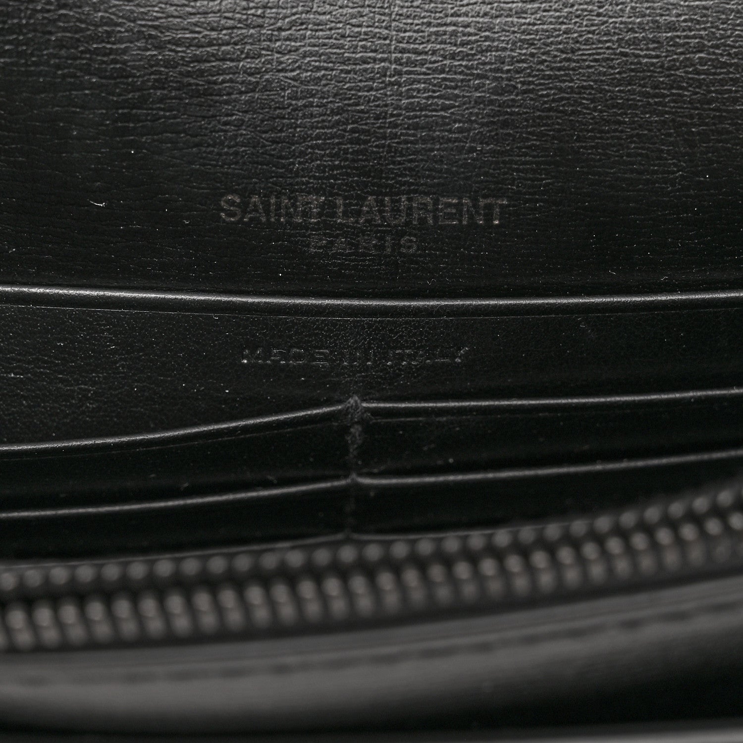 Saint Laurent Calfskin Monogram Sunset Chain Wallet Black 8 of 18
