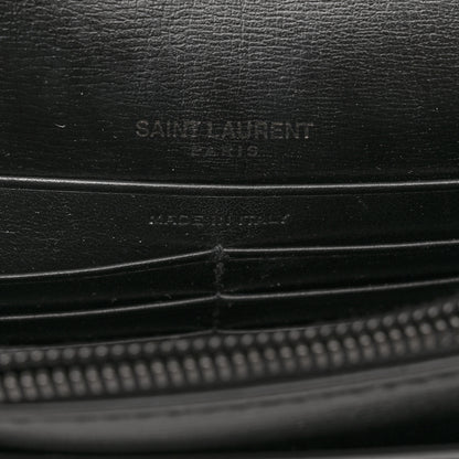 Saint Laurent Calfskin Monogram Sunset Chain Wallet Black 8 of 18