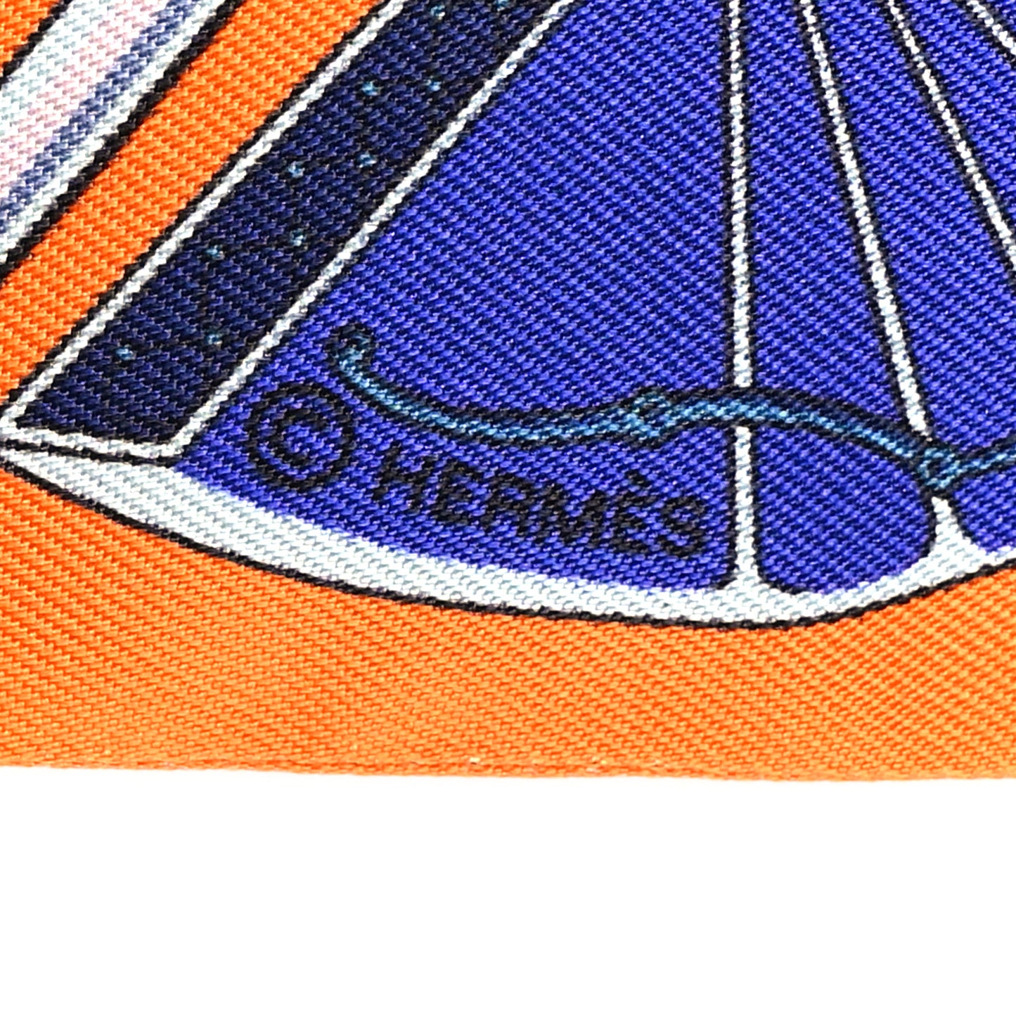 Silk Les Voitures A Transformation Twilly Orange Cobalt Vermillon