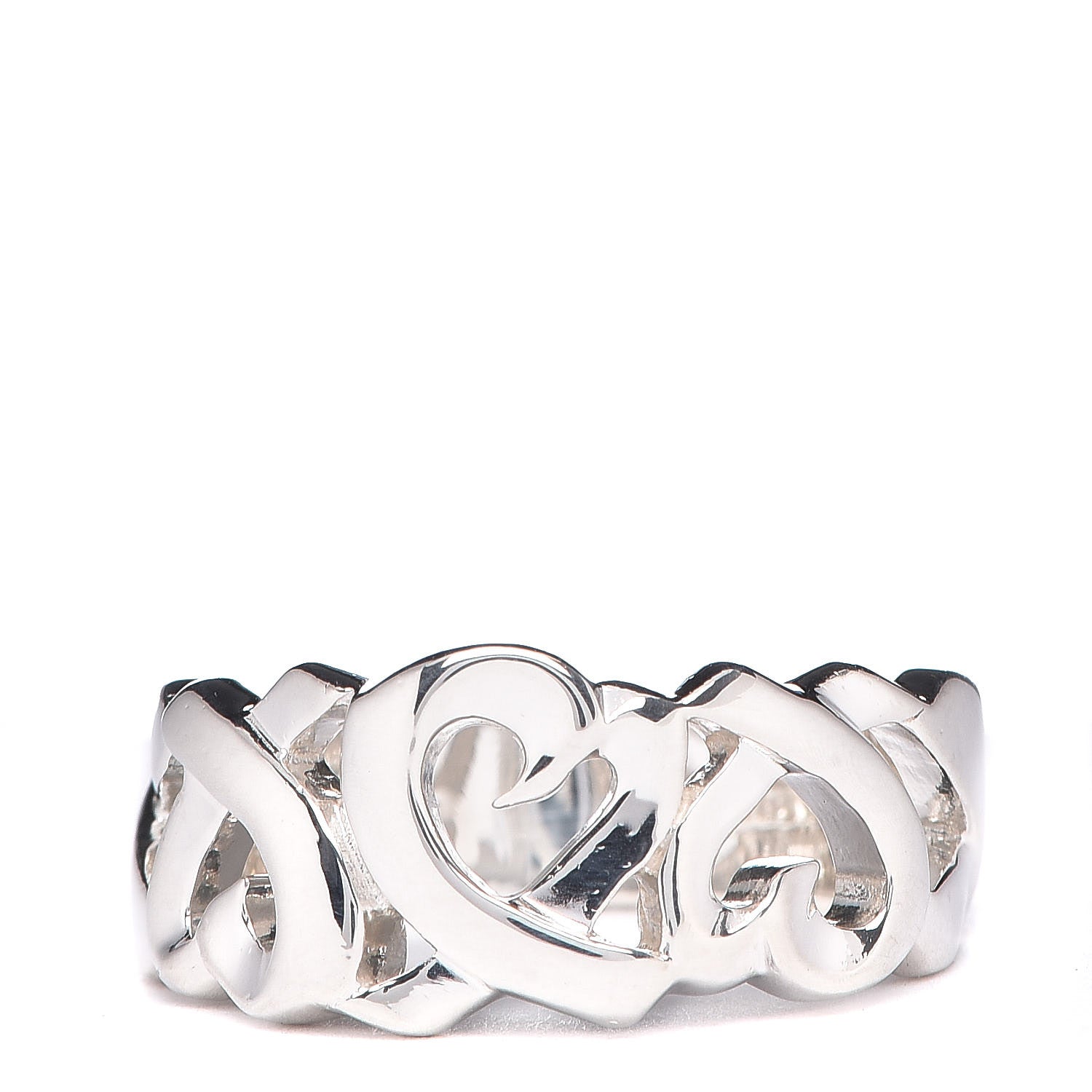 Tiffany Sterling Silver Paloma Picasso Loving Heart Ring 52 6 1 of 6