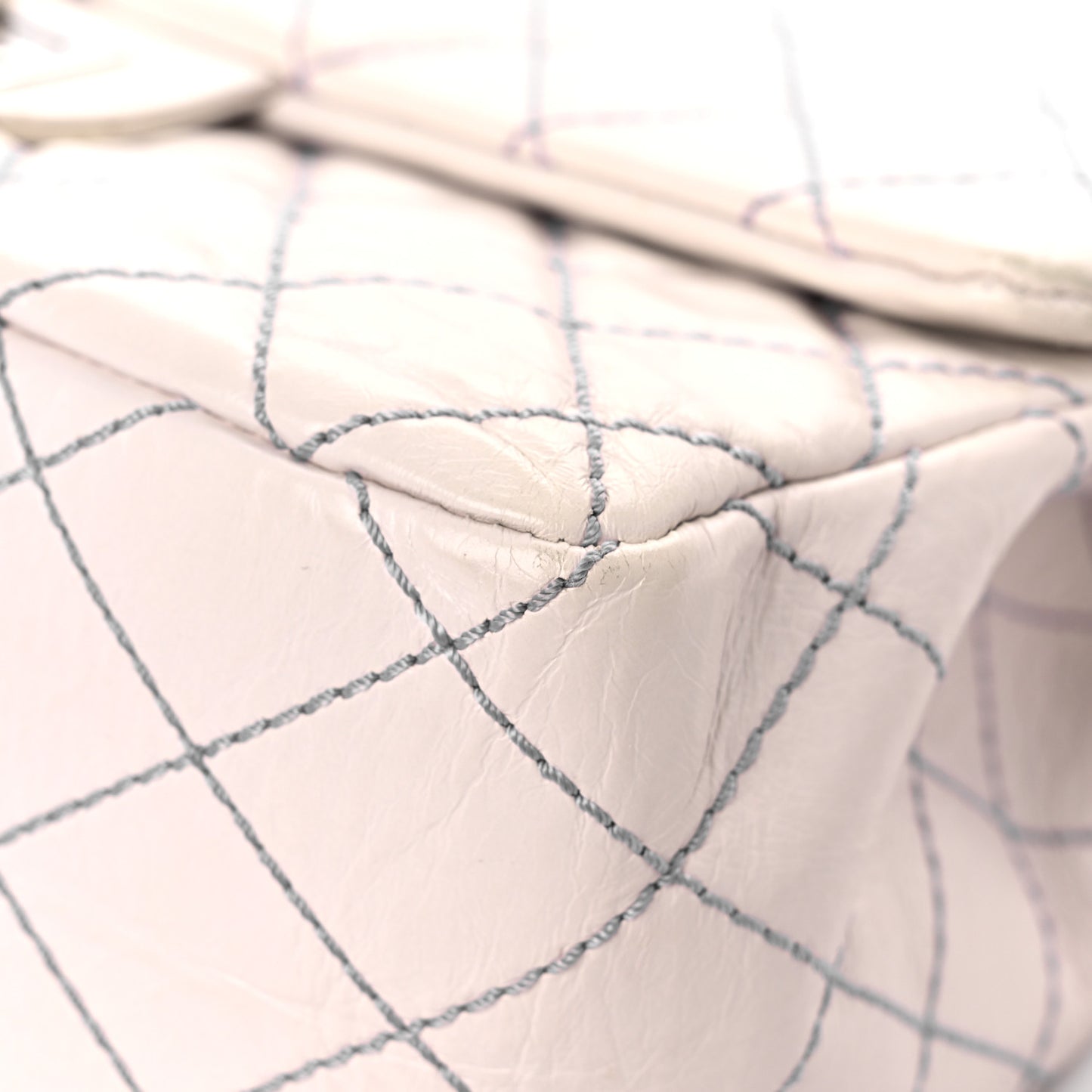 Calfskin Quilted Surpique 2.55 Reissue Flap White
