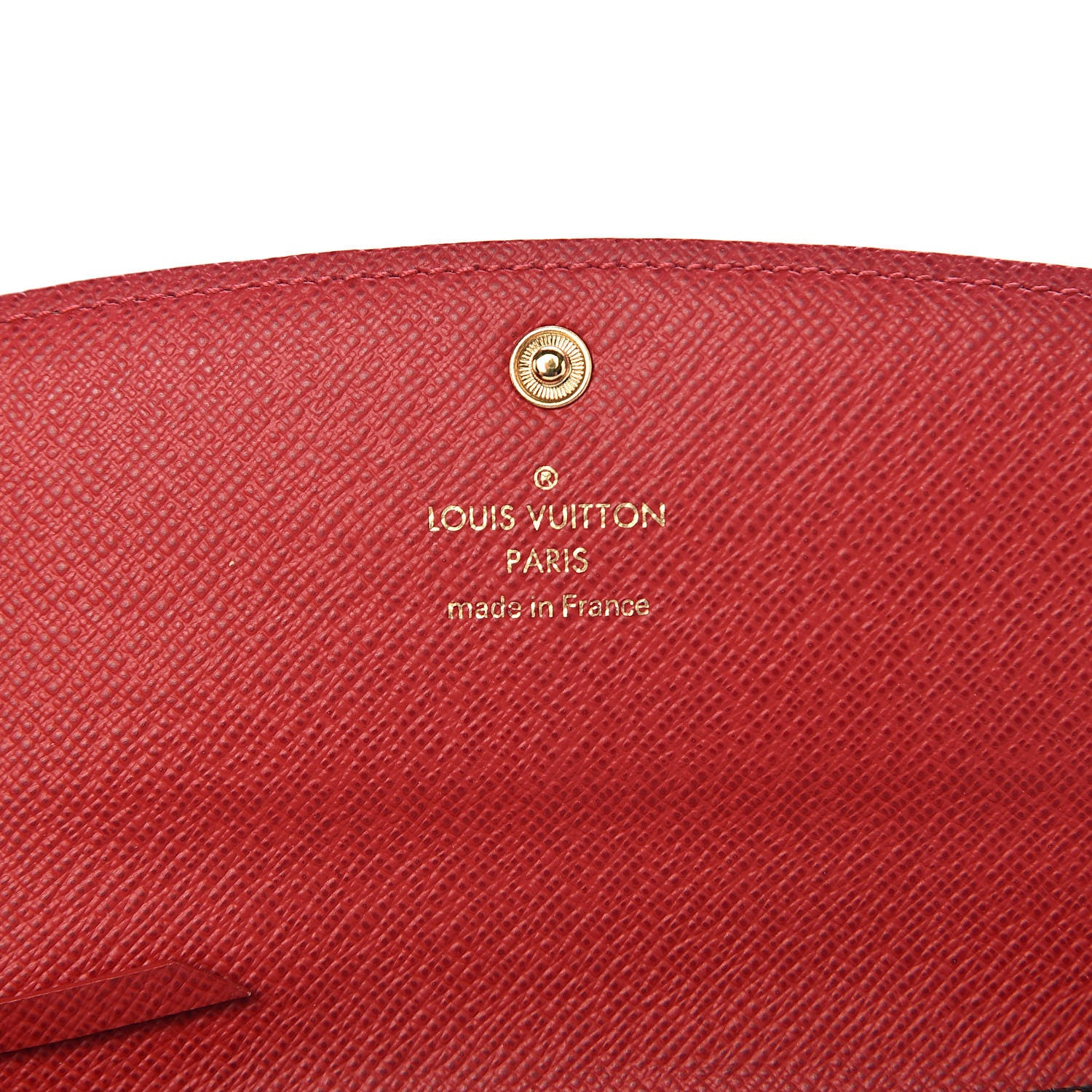 Louis Vuitton Damier Ebene Emilie Wallet Red 6 of 11