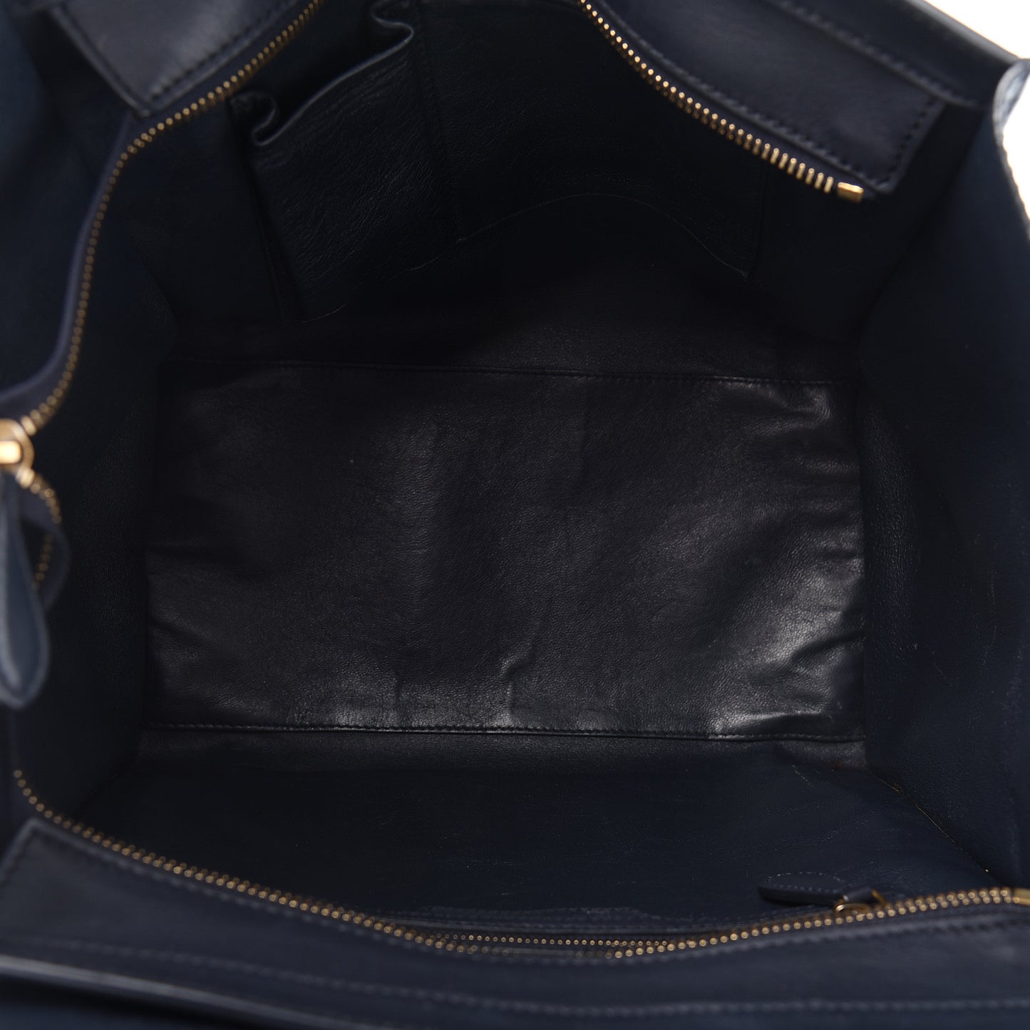 Smooth Calfskin Mini Luggage Navy Blue