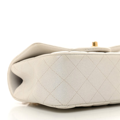 Chanel Iridescent Lambskin Quilted Mini Top Handle Rectangular Flap White 9 of 11