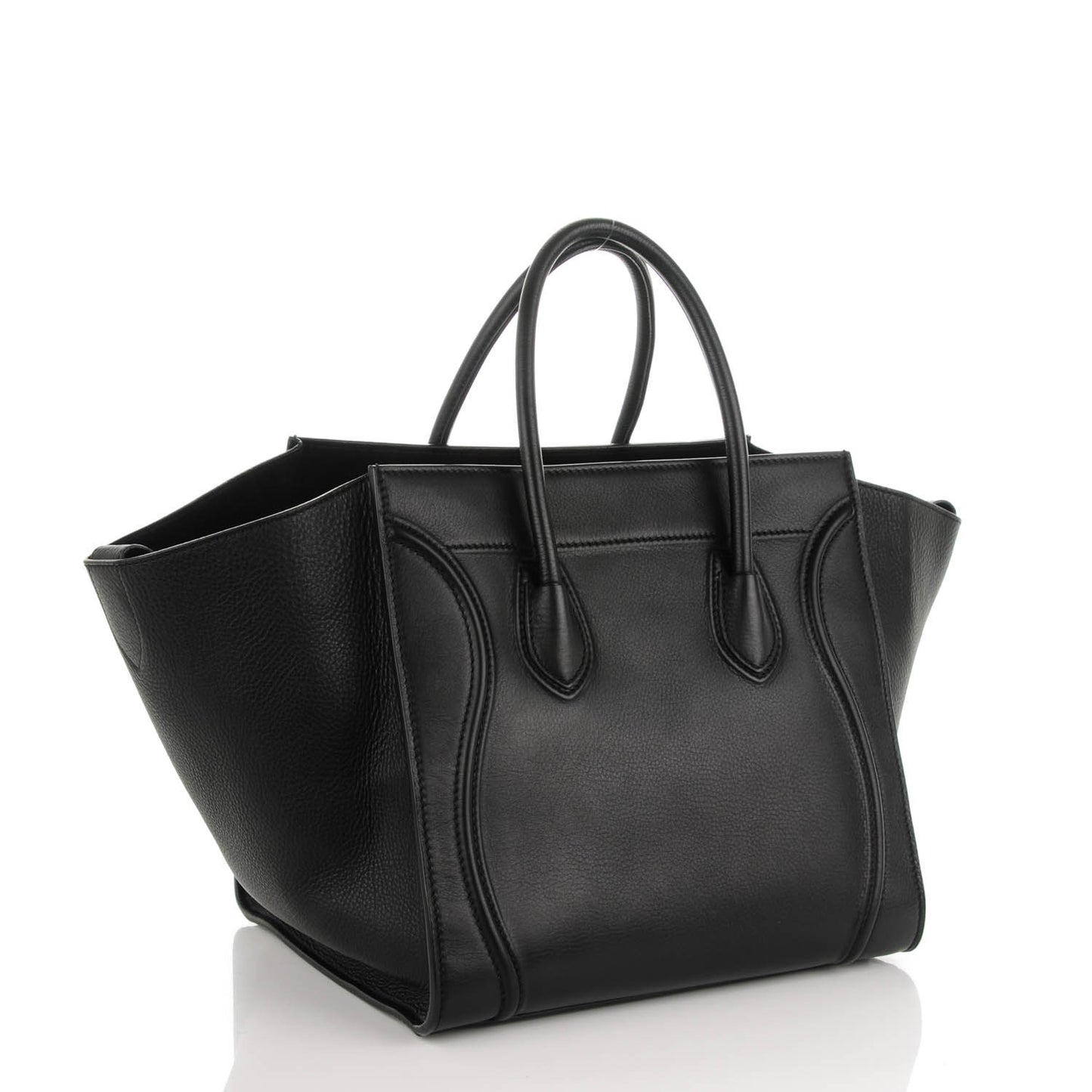 Supple Calfskin Medium Phantom Luggage Black