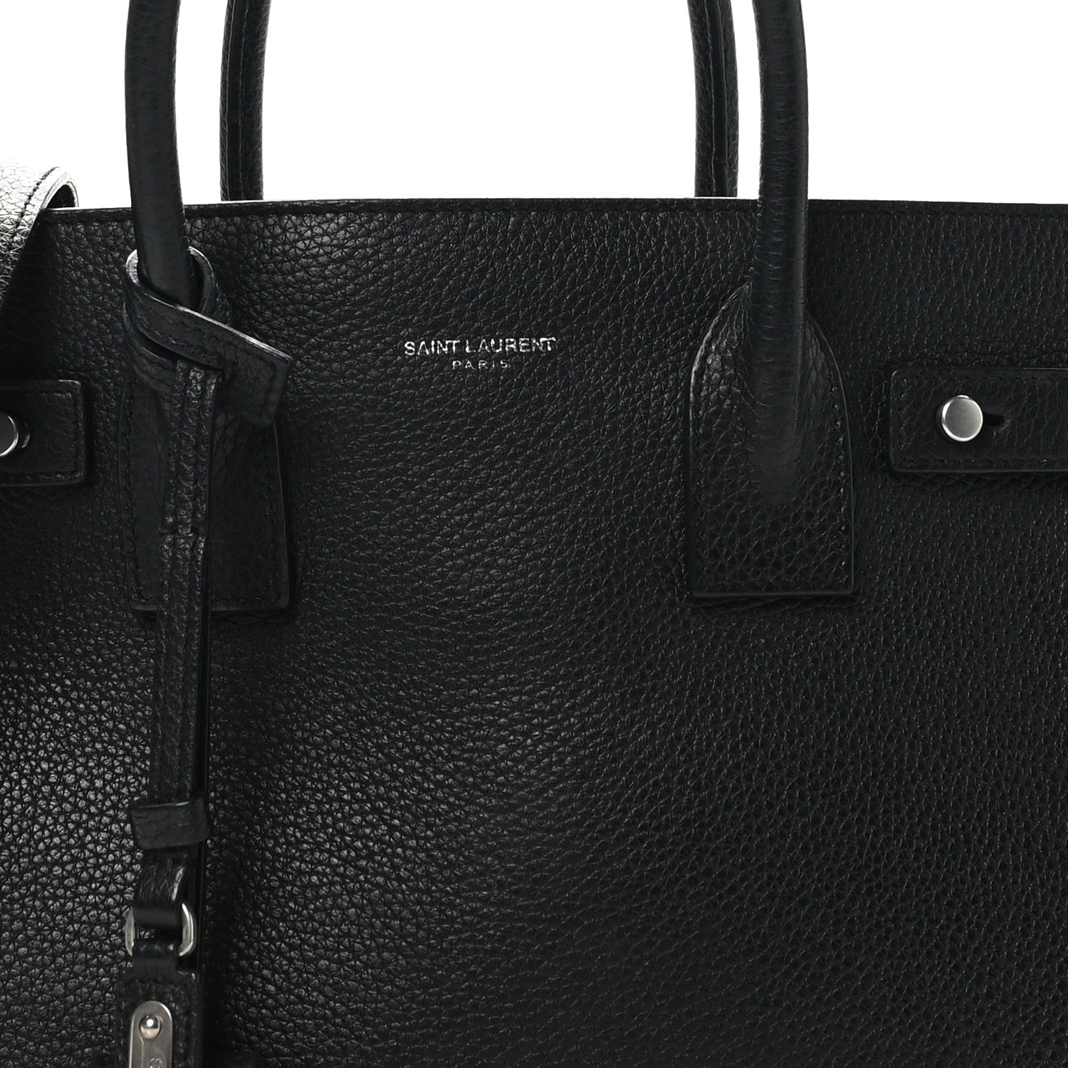 Saint Laurent Grained Calfskin Baby Sac De Jour Souple Black 8 of 11