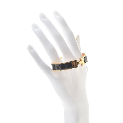 Hermes Enamel Narrow Clic Clac H Bracelet PM Black 2 of 6