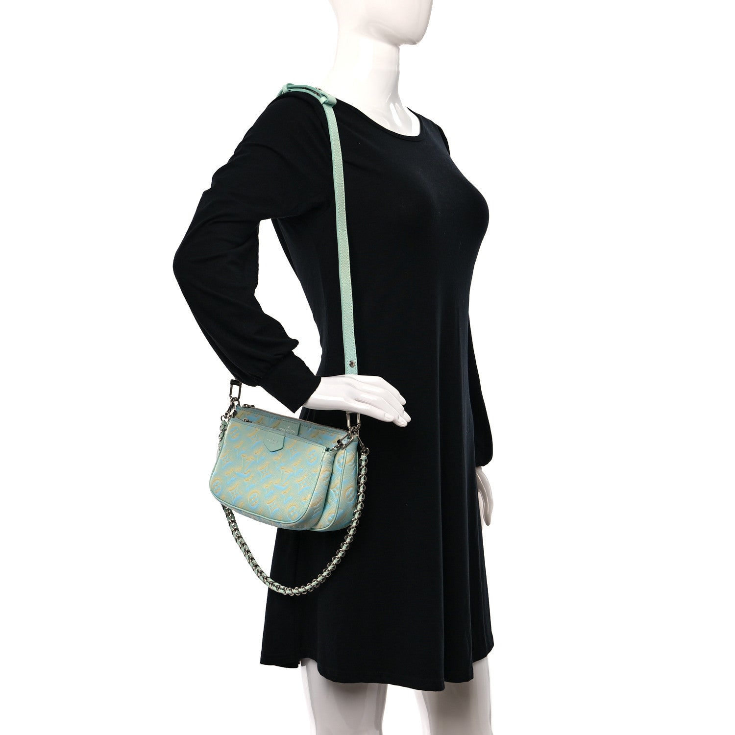 Louis Vuitton Empreinte Monogram Summer Stardust Multi Pochette Accessories Water Green 2 of 11