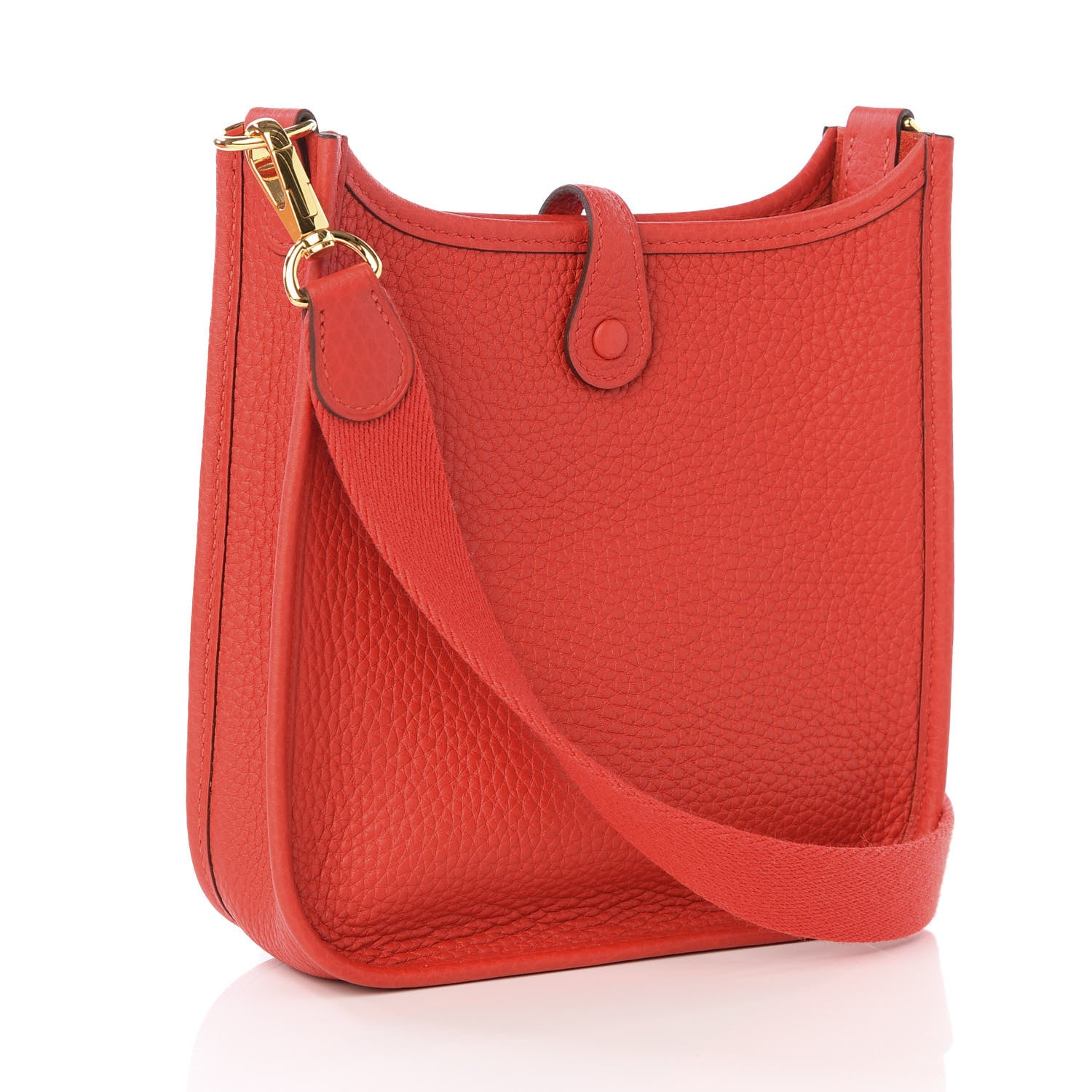 Hermes Taurillon Clemence Evelyne TPM Rouge Tomate 2 of 9