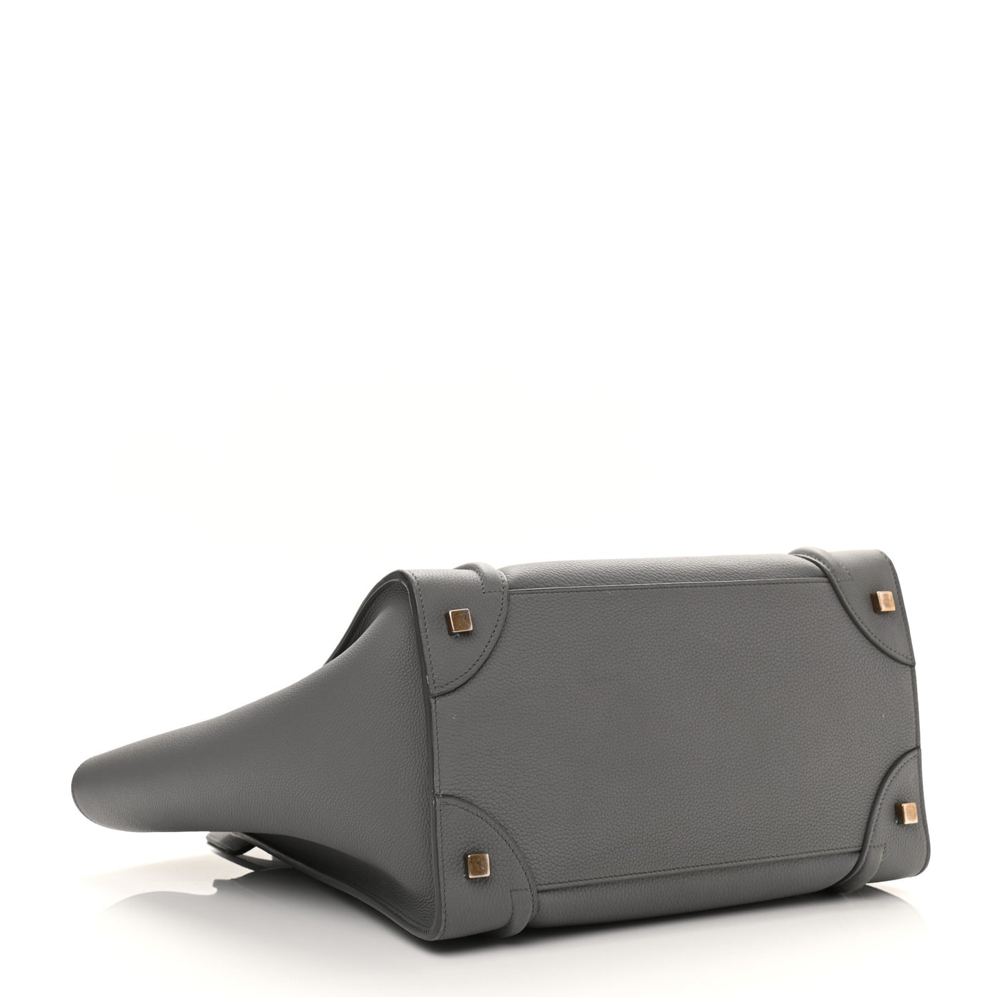 Drummed Calfskin Mini Luggage Kohl