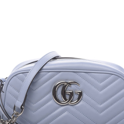 Gucci Calfskin Matelasse Small GG Marmont Chain Shoulder Bag Porcelain Light Blue 10 of 10