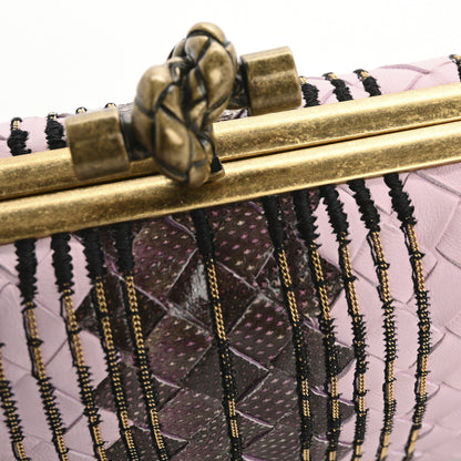 Bottega Veneta Nappa Intreccio Ayers Knot Clutch Twilight 10 of 10