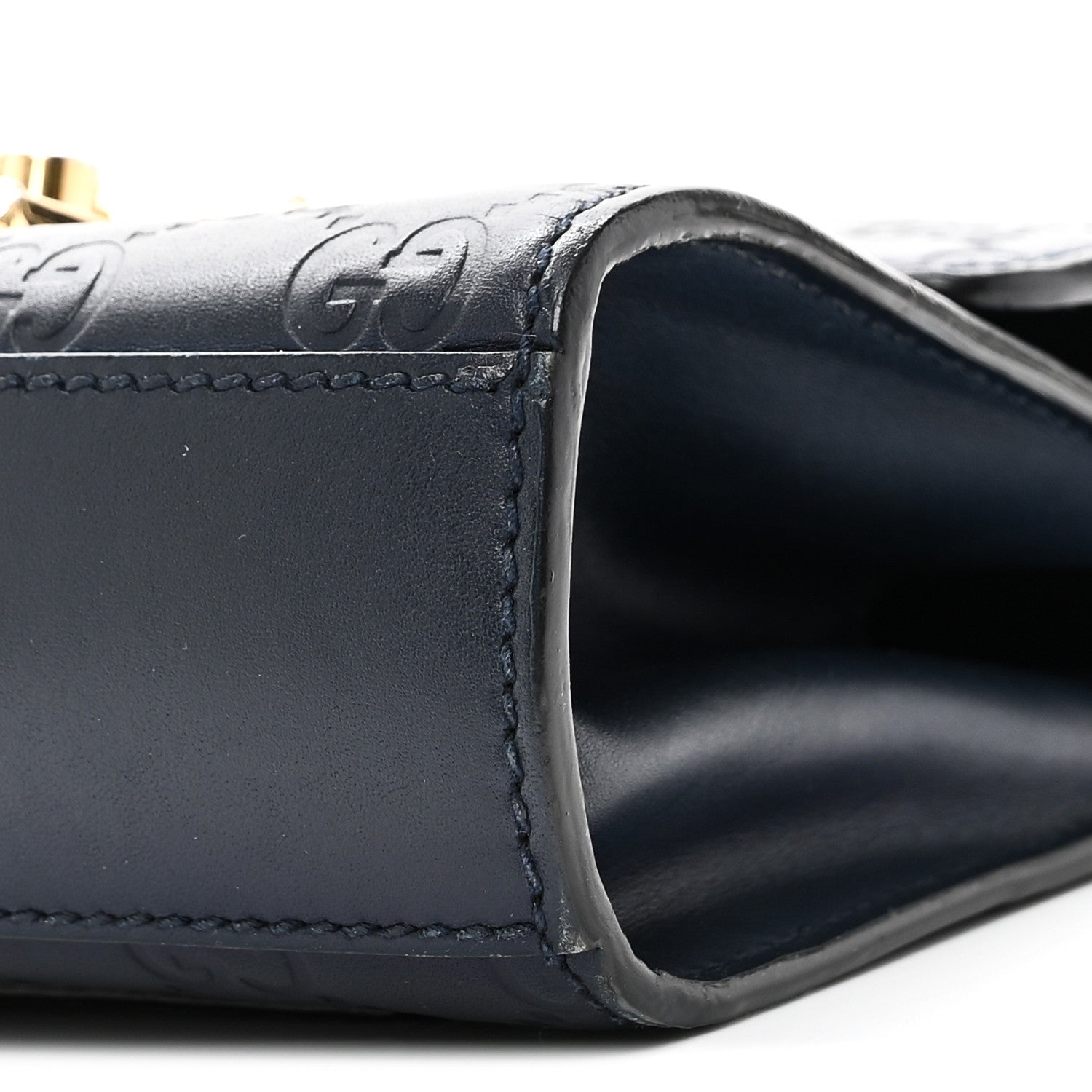 Gucci Guccissima Small Padlock Shoulder Bag Blue Agata 10 of 10