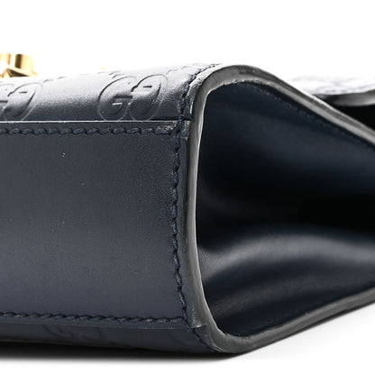 Gucci Guccissima Small Padlock Shoulder Bag Blue Agata 10 of 10