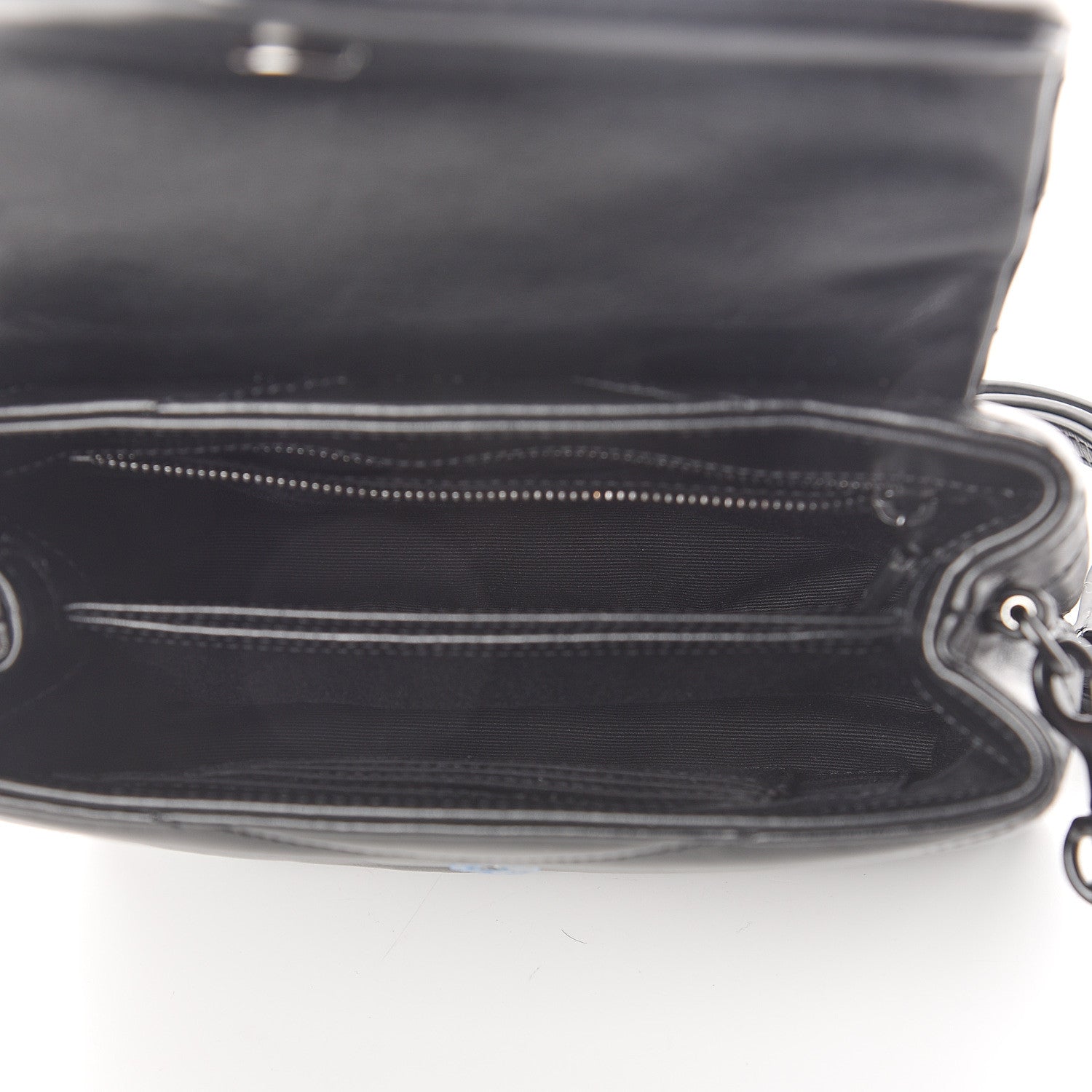 Saint Laurent Calfskin Y Quilted Monogram Toy Loulou Crossbody Bag Black 4 of 9