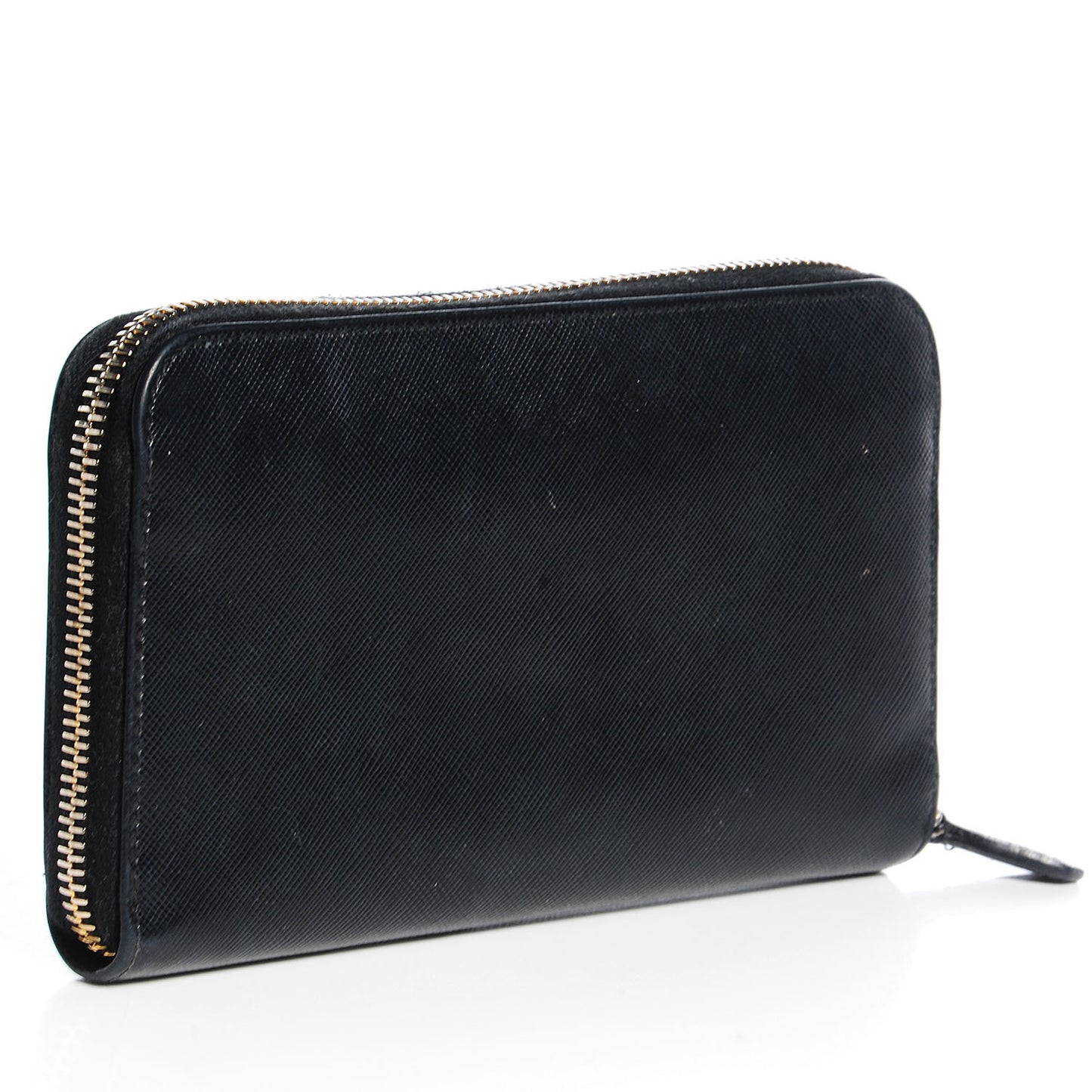 Saffiano Zip Around Wallet Nero Black