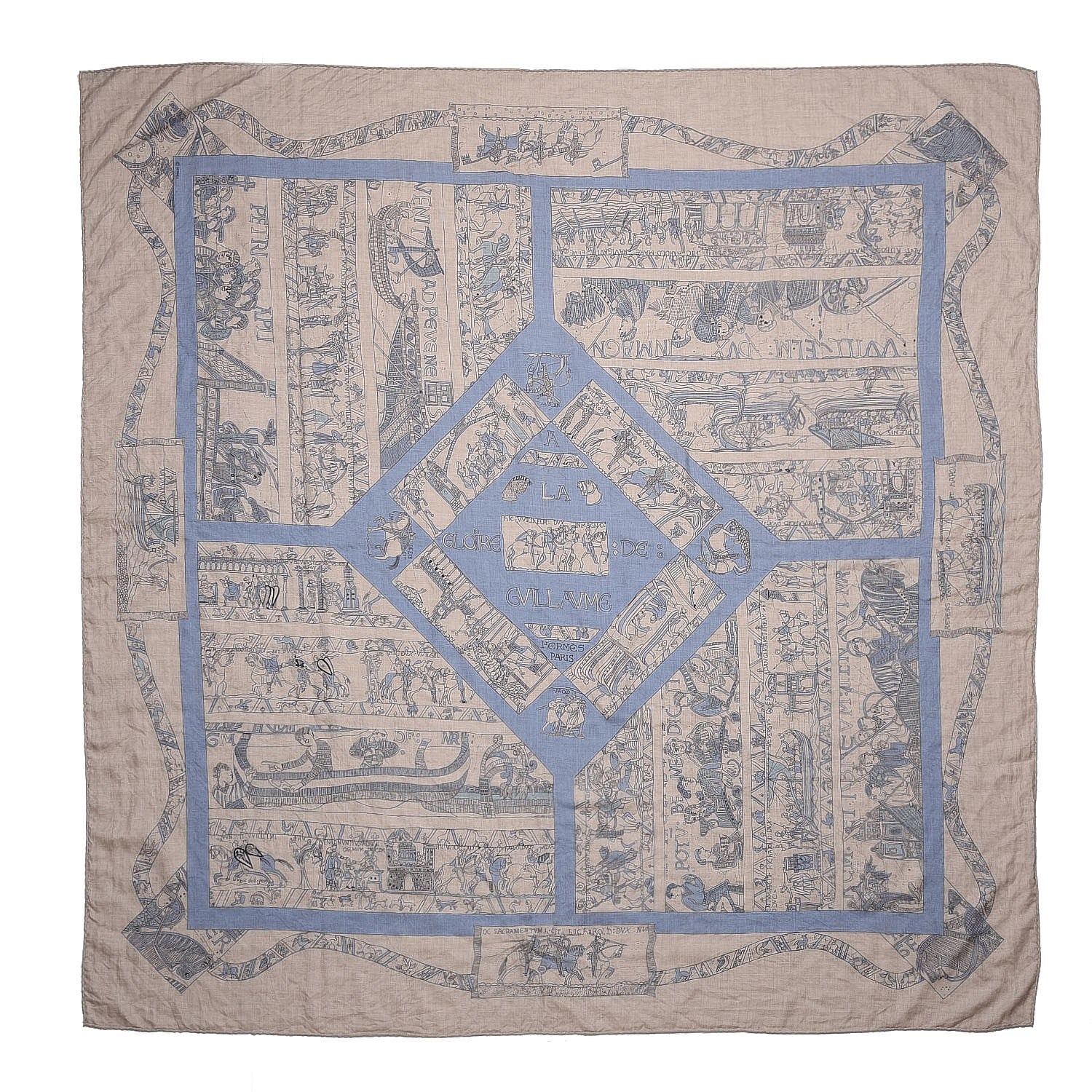Hermes Cashmere Silk A La Gloire De Guillaume Shawl 140 1 of 6
