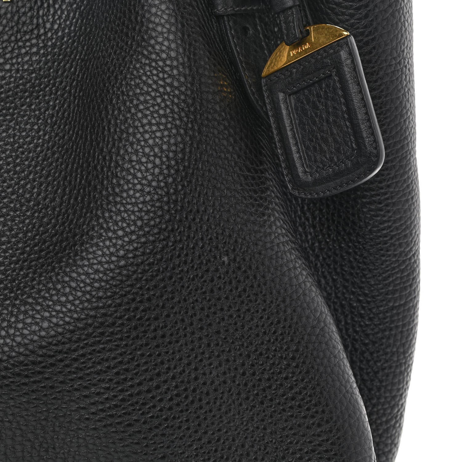 Prada Vitello Daino Tote Black 10 of 12