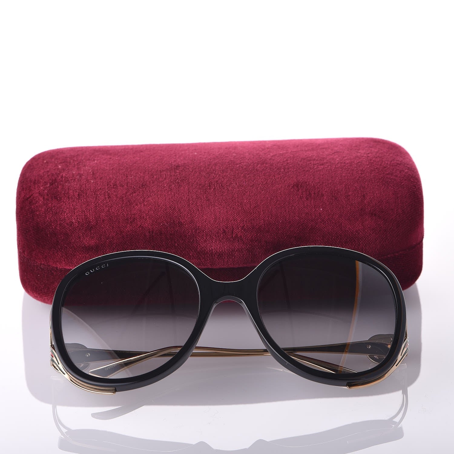 Gucci Round Frame Injected GG0226S Sunglasses Black 8 of 8