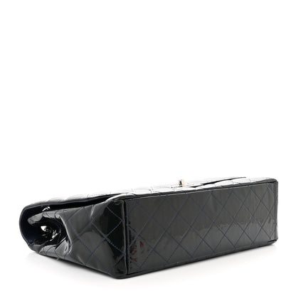 Chanel Patent Quilted Maxi Single Flap Blue 4 of 14