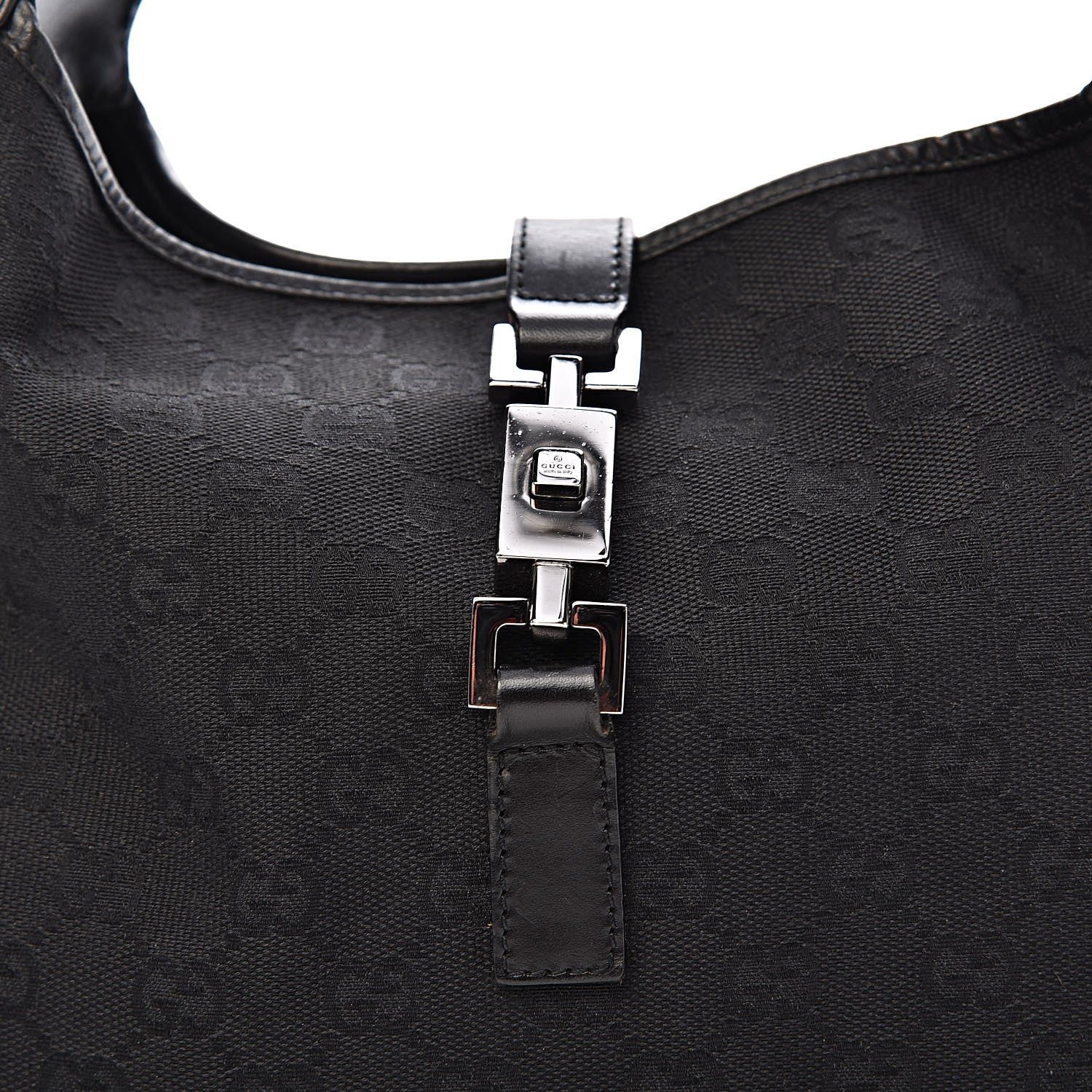Gucci Monogram Small Jackie O Hobo Black 11 of 11