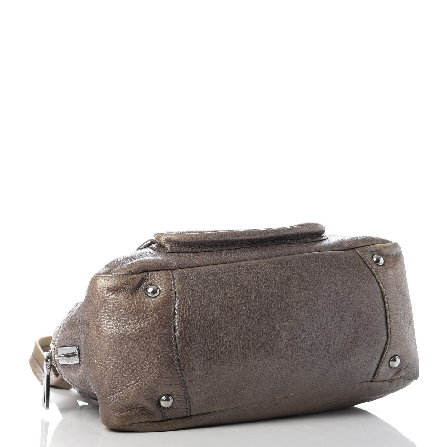 Cervo Antik Bowler Front Pocket Tote Fumo