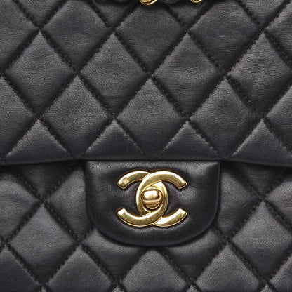 Chanel Lambskin Quilted Medium Double Flap Black 10 of 15