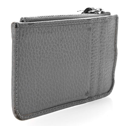 Gucci Dollar Calfskin Enamel Monochrome GG Marmont Key Case Card Holder Grey 3 of 9