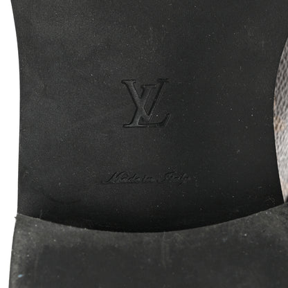 Louis Vuitton Calfskin Monogram Wonderland Flat Ranger Boots 39 Black 8 of 9