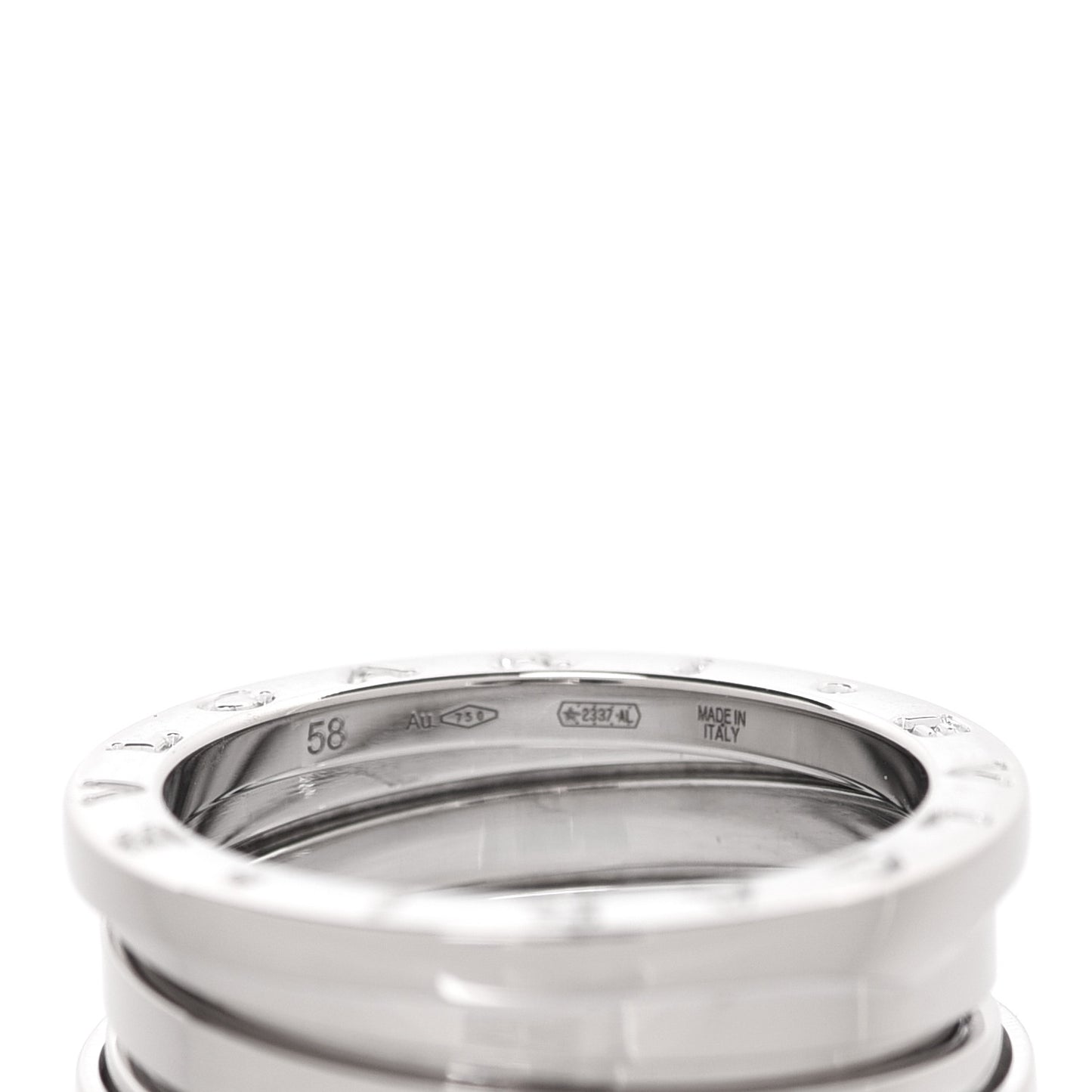 18K White Gold B.Zero1 Three-Band Ring 58 8.25