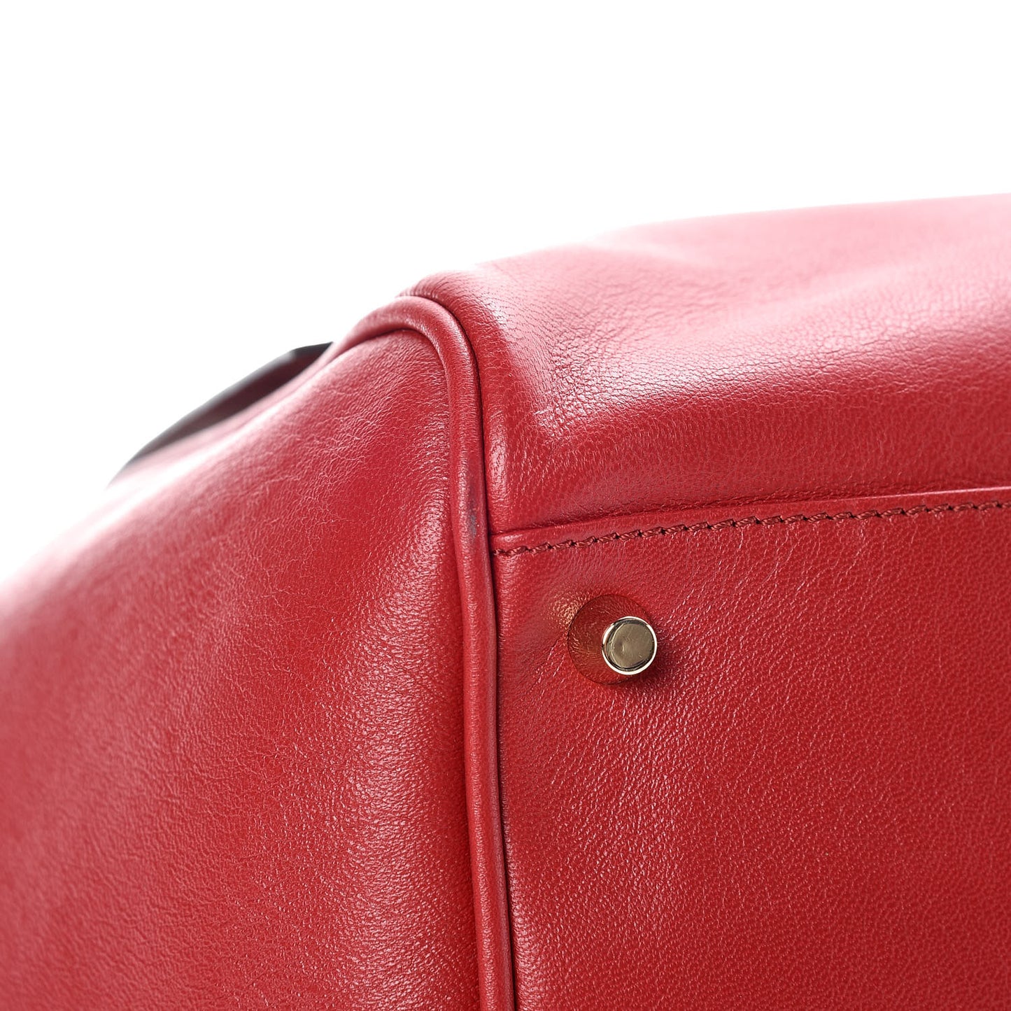 Calfskin Haymarket Check Small Canterbury Tote Red
