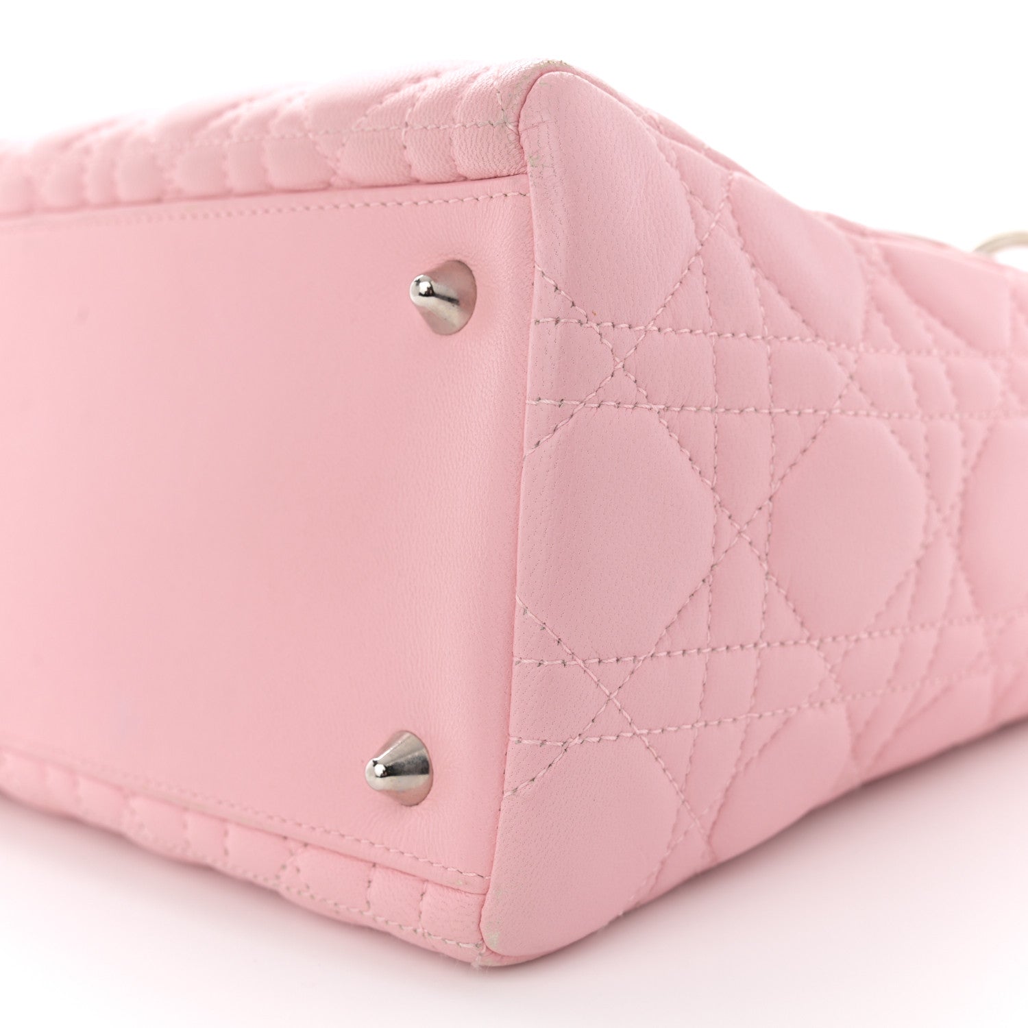 Christian Dior Lambskin Cannage Medium Lady Dior Light Pink 10 of 17