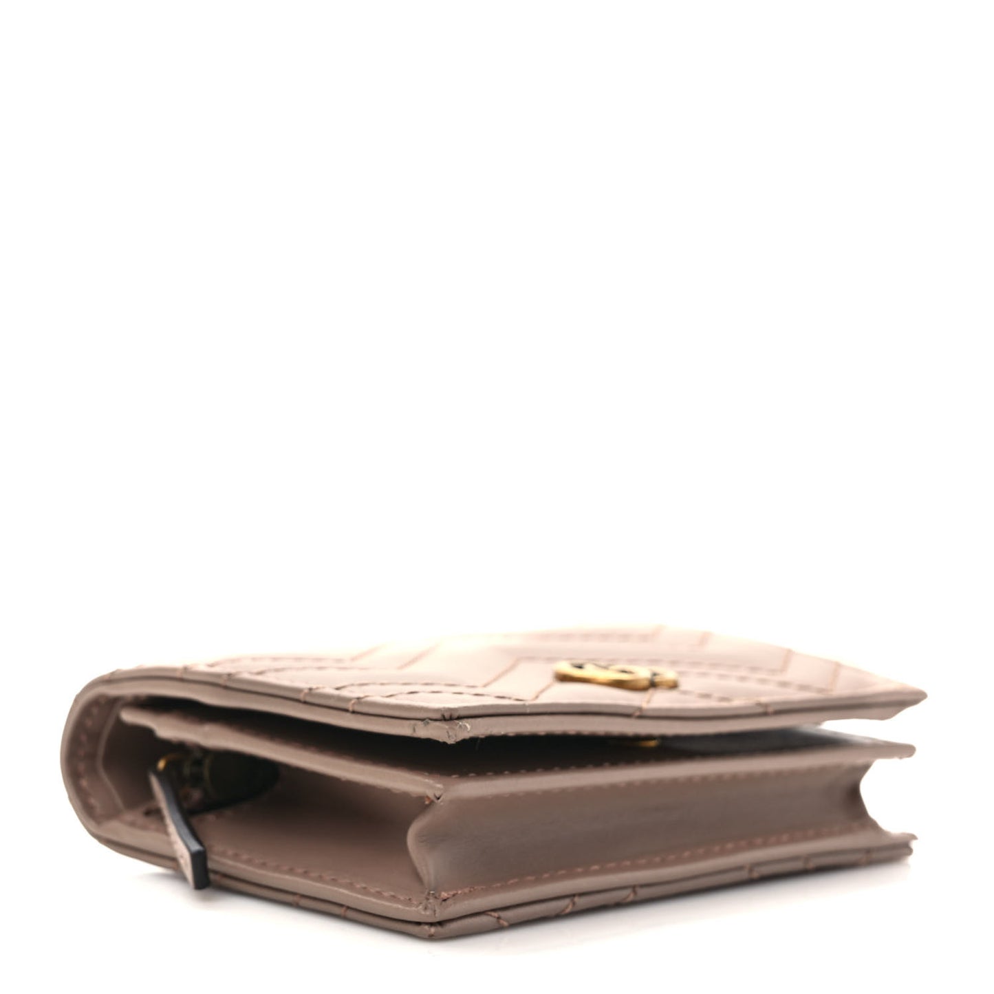 Calfskin Matelasse GG Marmont Card Case Wallet Porcelain Rose