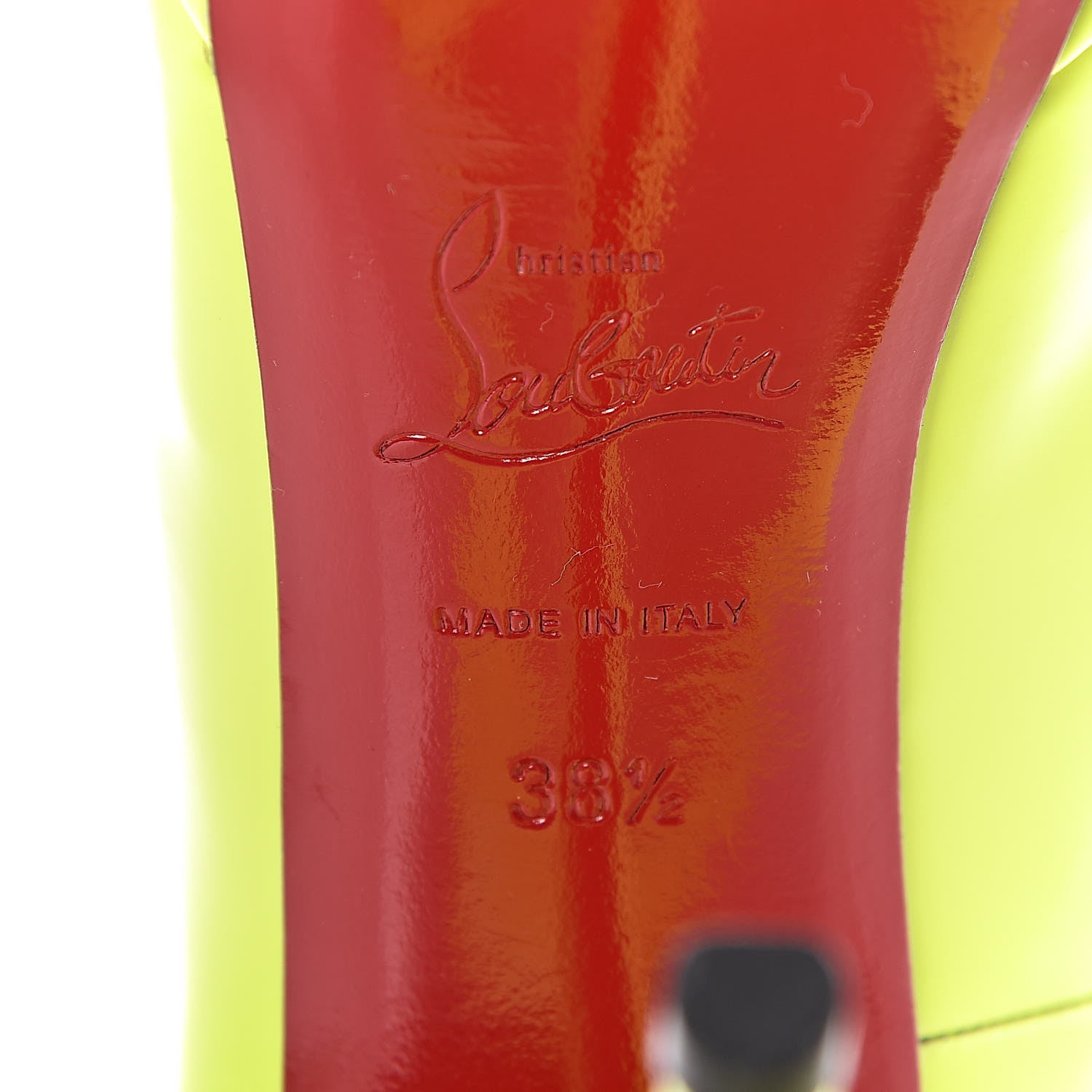 Christian Louboutin Calfskin Palais Royal 140 Pumps 38.5 Fluo 6 of 11
