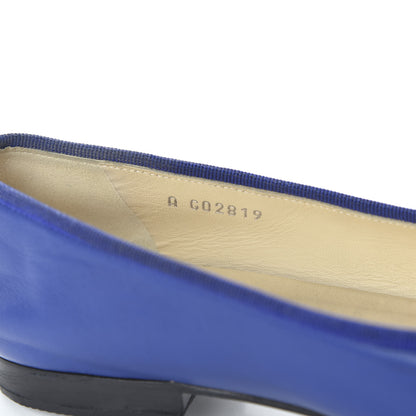 Chanel Lambskin CC Cap Toe Ballerina Flats 36 Blue Black 8 of 10