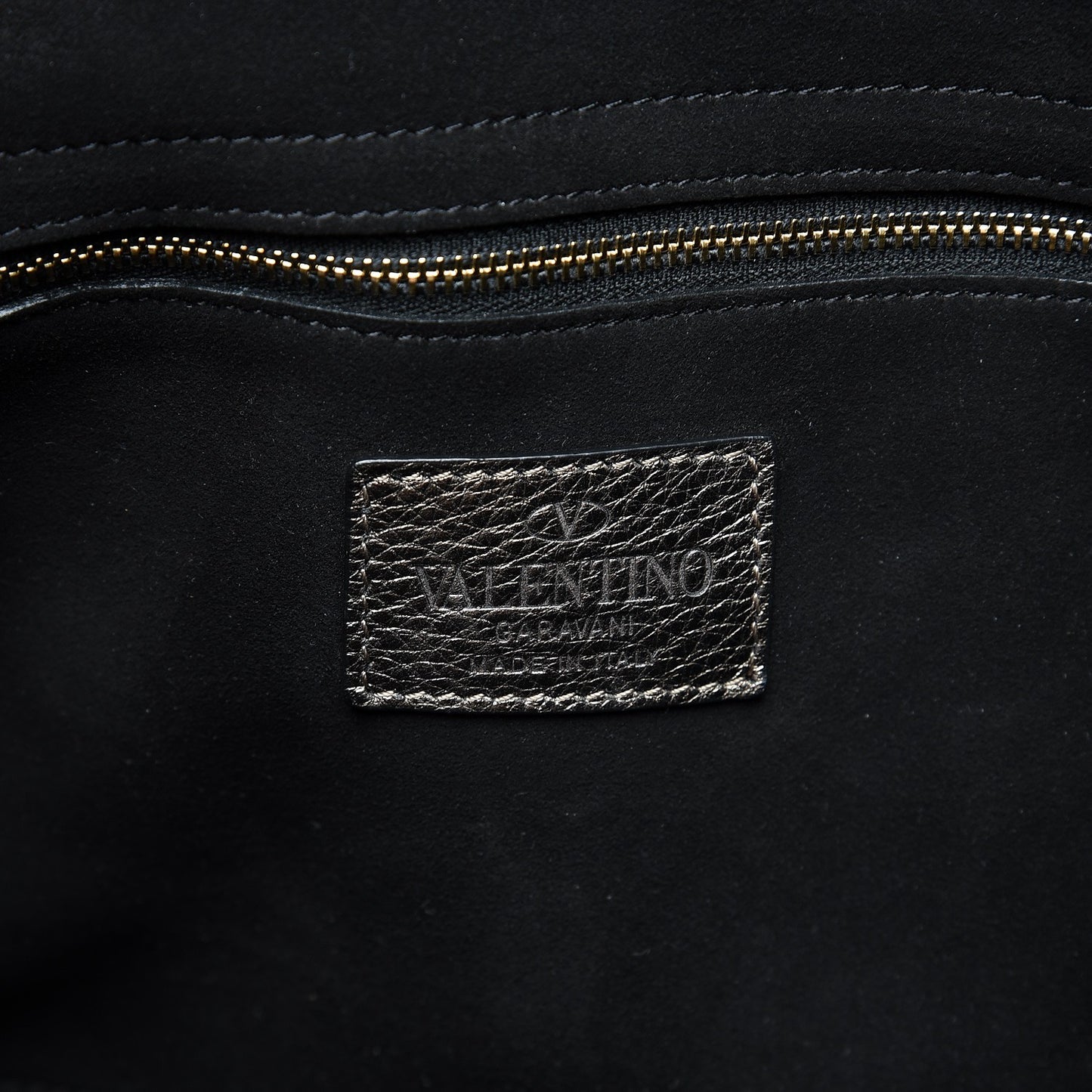 Metallic Grained Calfskin My Rockstud Soft Tote Sasso