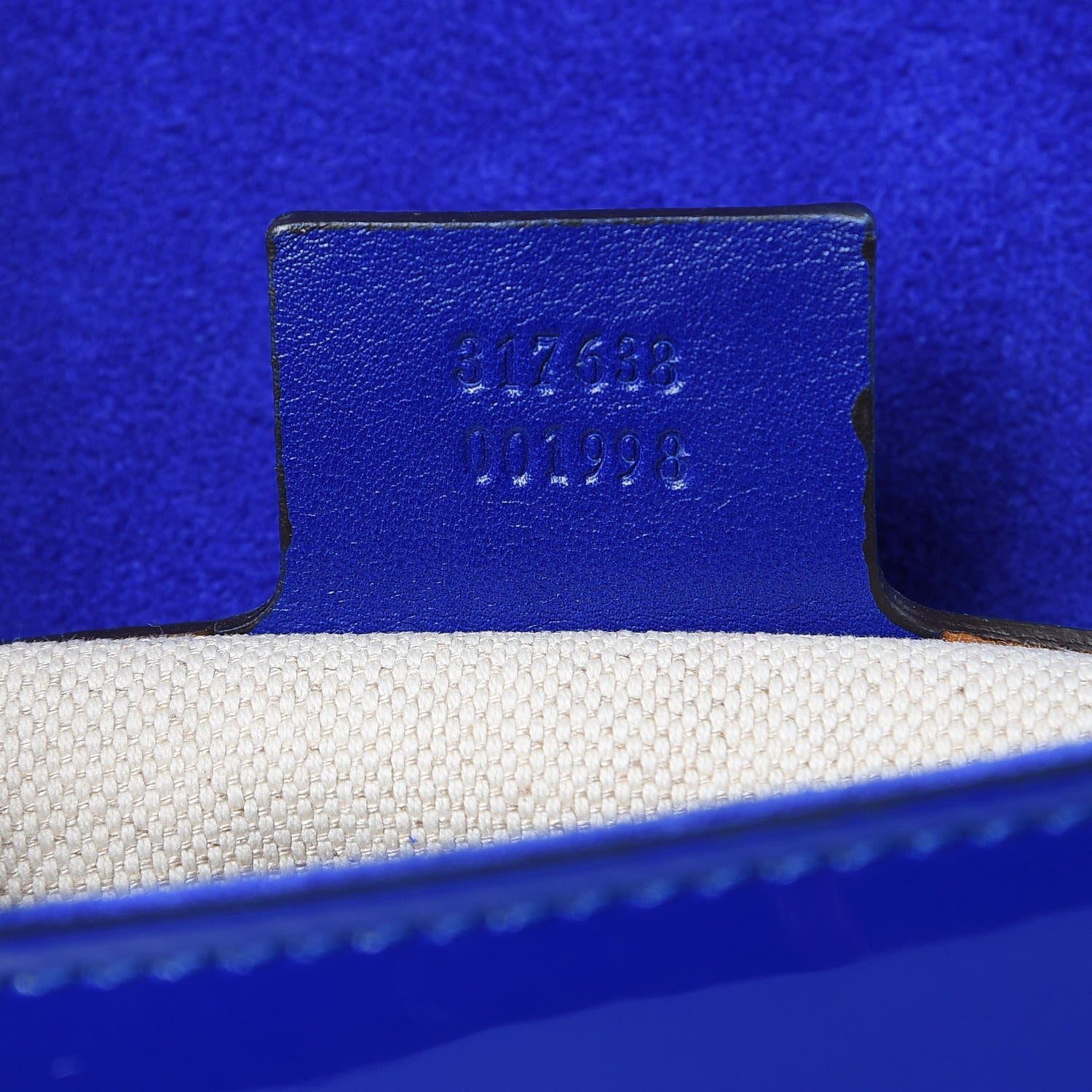 Gucci Patent Large Bright Bit Clutch Deep Zaffiro 7 of 9